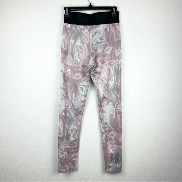 NIKE NSW Leg-A-See Pink Gray Marble Leggings Small - Picture 6 of 10